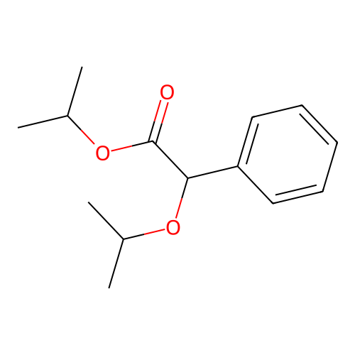 Propan-2-yl 2-phenyl-2-propan-2-yloxyacetate structure