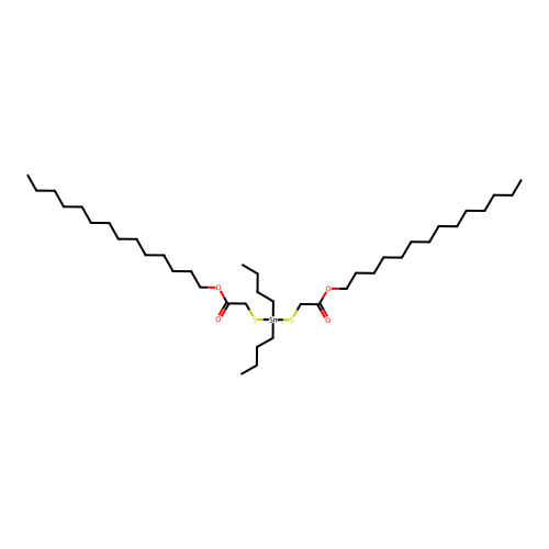 8-Oxa-3,5-dithia-4-stannadocosanoic acid, 4,4-dibutyl-7-oxo-, tetradecyl ester structure