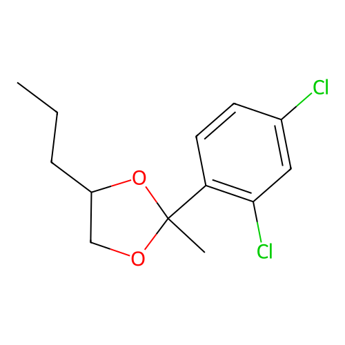 2-(2,4-Dichlorophenyl)-2-methyl-4-propyl-1,3-dioxolane structure