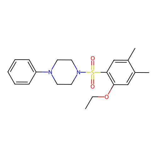 1-(2-Ethoxy-4,5-dimethylbenzenesulfonyl)-4-phenylpiperazine structure