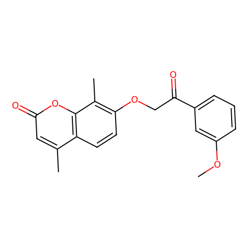 7-[2-(3-methoxyphenyl)-2-oxoethoxy]-4,8-dimethyl-2H-chromen-2-one structure