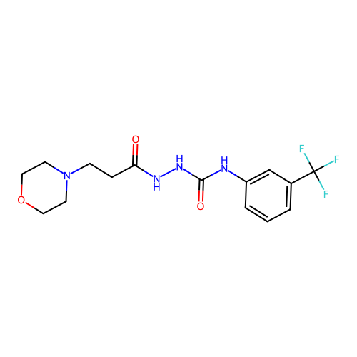 1-(3-Morpholin-4-ylpropanoylamino)-3-[3-(trifluoromethyl)phenyl]urea structure