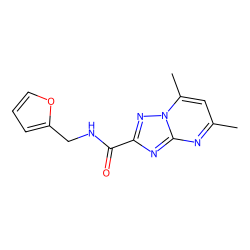 N-(furan-2-ylmethyl)-5,7-dimethyl-[1,2,4]triazolo[1,5-a]pyrimidine-2-carboxamide structure