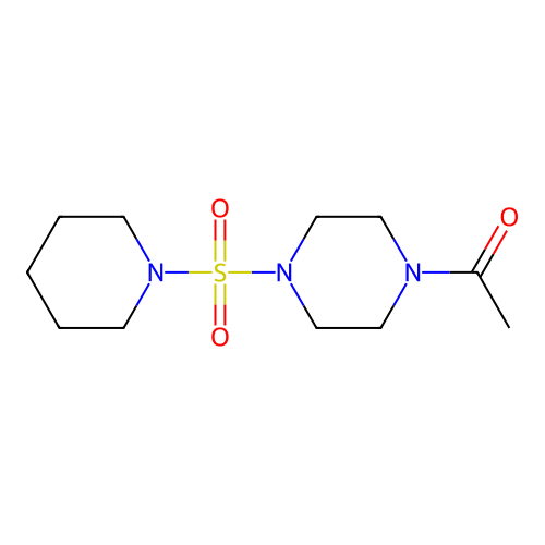 1-Acetyl-4-(piperidylsulfonyl)piperazine structure