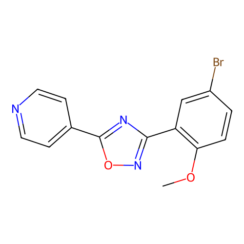 3-(5-Bromo-2-methoxyphenyl)-5-pyridin-4-yl-1,2,4-oxadiazole structure