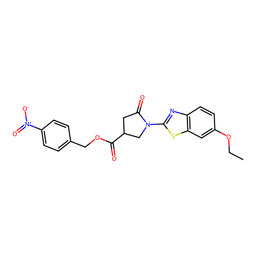 4-Nitrobenzyl 1-(6-ethoxy-1,3-benzothiazol-2-yl)-5-oxopyrrolidine-3-carboxylate structure