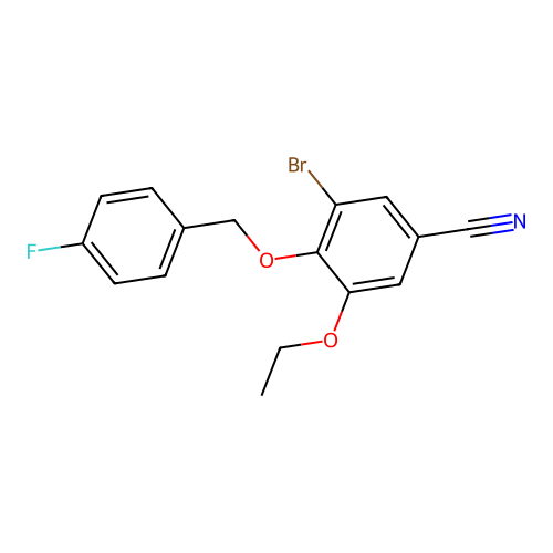 3-Bromo-5-ethoxy-4-[(4-fluorophenyl)methoxy]benzonitrile structure