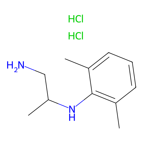 N~2~-(2,6-Dimethylphenyl)propane-1,2-diamine--hydrogen chloride (1/2) structure