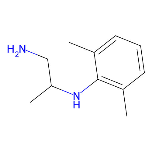 N(sup 2)-2,6-Xylyl-1,2-propanediamine structure