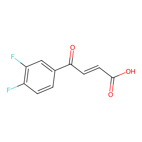 (2E)-4-(3,4-difluorophenyl)-4-oxobut-2-enoic acid structure