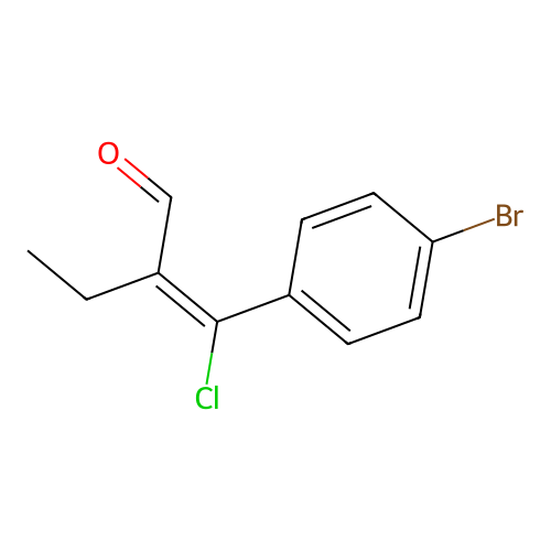 2-[(4-Bromophenyl)chloromethylene]butanal structure