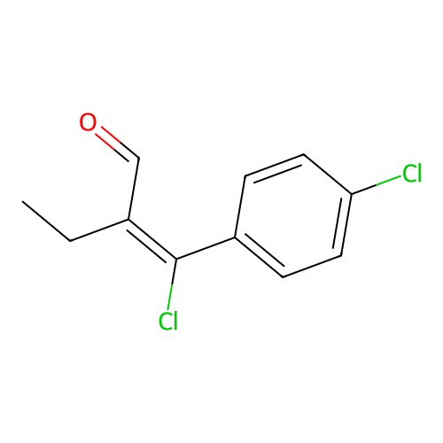2-[Chloro(4-chlorophenyl)methylene]butanal structure