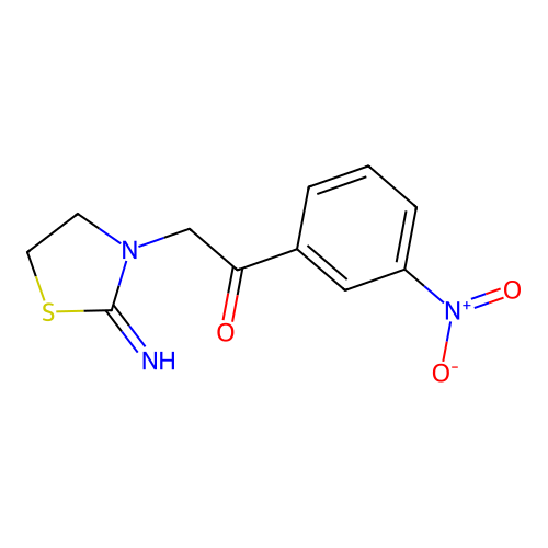 2-(2-Iminothiazolidin-3-yl)-1-(3-nitrophenyl)ethan-1-one structure