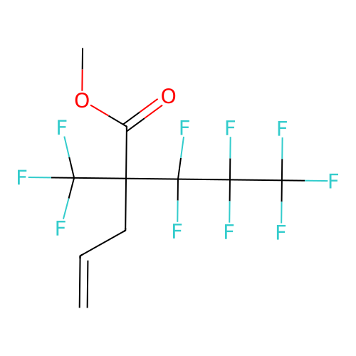 Methyl 2-(heptafluoropropyl)-2-(trifluoromethyl)pent-4-en-1-oate structure