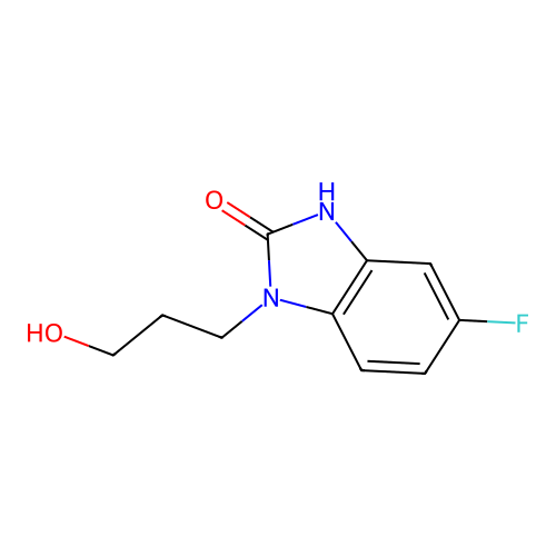 5-Fluoro-1,3-dihydro-1-(3-hydroxypropyl)-2H-benzimidazol-2-one structure
