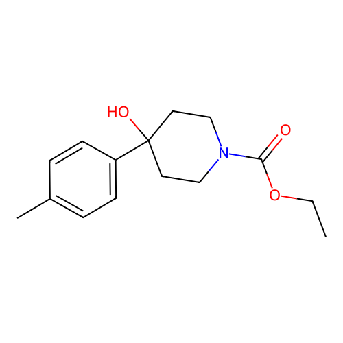 Ethyl 4-hydroxy-4-(p-tolyl)piperidine-1-carboxylate structure