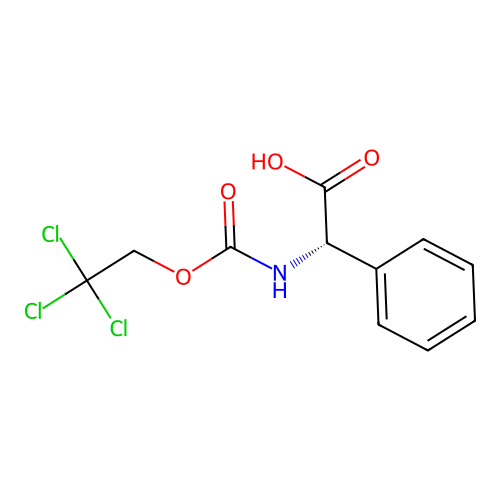 (S)-Phenyl(((2,2,2-trichloroethoxy)carbonyl)amino)acetic acid structure