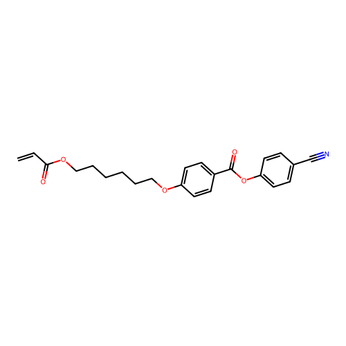 4-Cyanophenyl-4-(6-(acryloyloxy)hexyloxy)benzoate structure