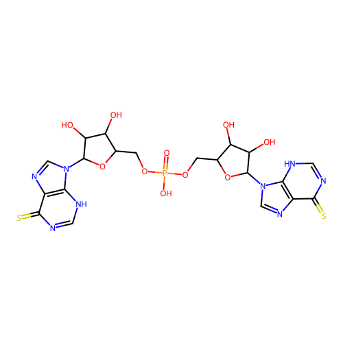 Inosine, 6-thioinosinylyl-(5'.fwdarw.5')-6-thio- structure