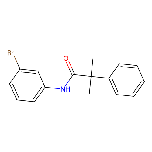 N-(3-bromophenyl)-2-methyl-2-phenylpropanamide structure
