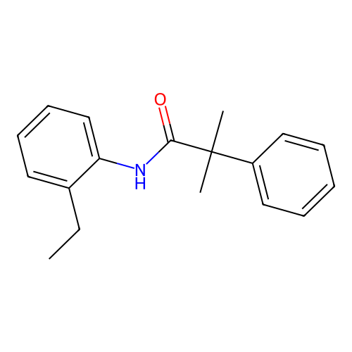 N-(2-ethylphenyl)-2-methyl-2-phenylpropanamide structure