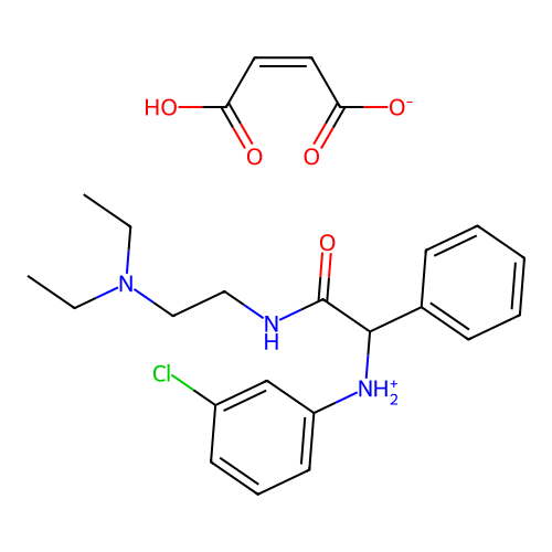 Acetamide, 2-(m-chloroanilino)-N-(2-(diethylamino)ethyl)-2-phenyl-, maleate structure