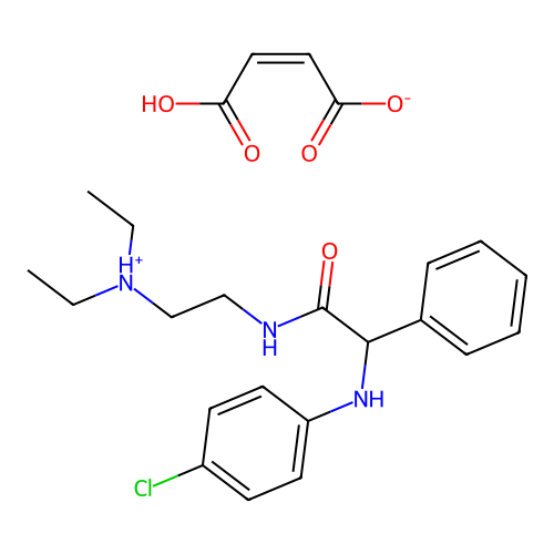 Acetamide, 2-(p-chloroanilino)-N-(2-(diethylamino)ethyl)-2-phenyl-, maleate structure