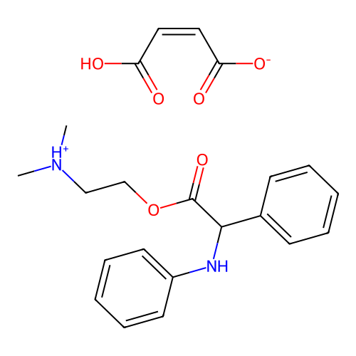 Glycine, N,2-diphenyl-, 2-(dimethylamino)ethyl ester, maleate structure
