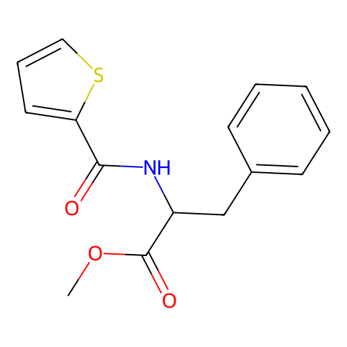 l-Phenylalanine, N-(2-thienylcarbonyl)-, methyl ester structure