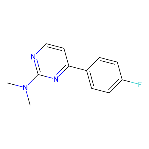 2-Dimethylamino-4-(4-fluorophenyl)pyrimidine structure