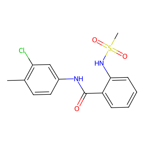 N-(3-chloro-4-methylphenyl)-2-(methanesulfonamido)benzamide structure