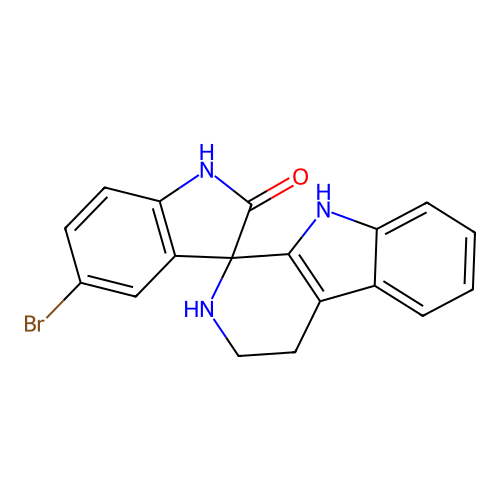 5'-bromo-2,3,4,9-tetrahydrospiro[beta-carboline-1,3'-indol]-2'(1'H)-one structure