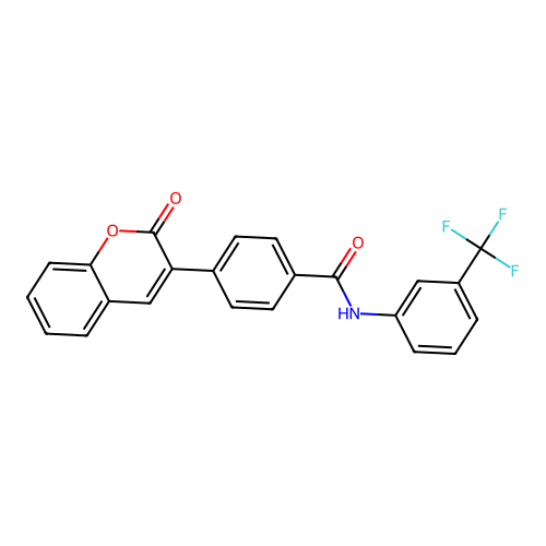 4-(2-oxo-2H-chromen-3-yl)-N-[3-(trifluoromethyl)phenyl]benzamide structure
