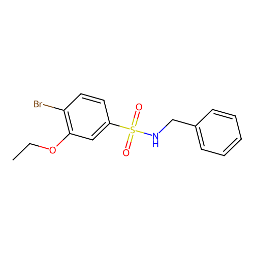 N-benzyl-4-bromo-3-ethoxybenzenesulfonamide structure