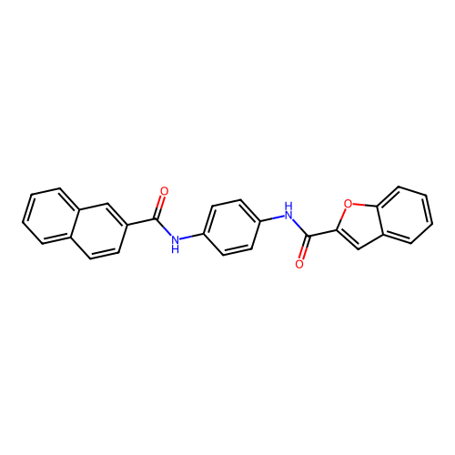 N-[4-(naphthalene-2-carbonylamino)phenyl]-1-benzofuran-2-carboxamide structure