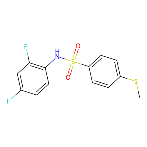 N-(2,4-difluorophenyl)-4-methylsulfanylbenzenesulfonamide structure