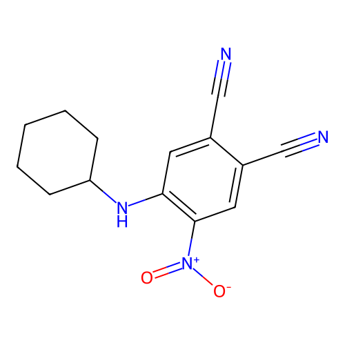 4-(Cyclohexylamino)-5-nitrobenzene-1,2-dicarbonitrile structure