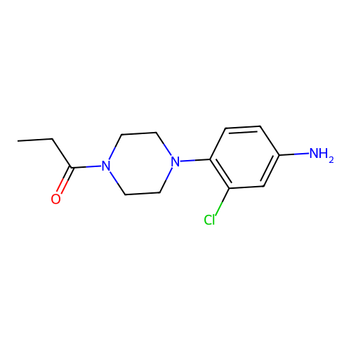 [3-Chloro-4-(4-propionylpiperazin-1-yl)phenyl]amine structure
