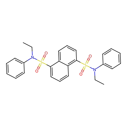 1-N,5-N-diethyl-1-N,5-N-diphenylnaphthalene-1,5-disulfonamide structure