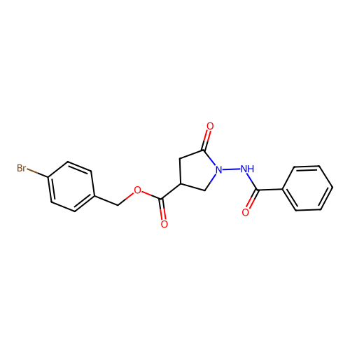 4-Bromobenzyl 5-oxo-1-[(phenylcarbonyl)amino]pyrrolidine-3-carboxylate structure