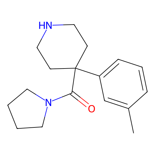 1-((4-(m-Tolyl)-4-piperidyl)carbonyl)pyrrolidine structure