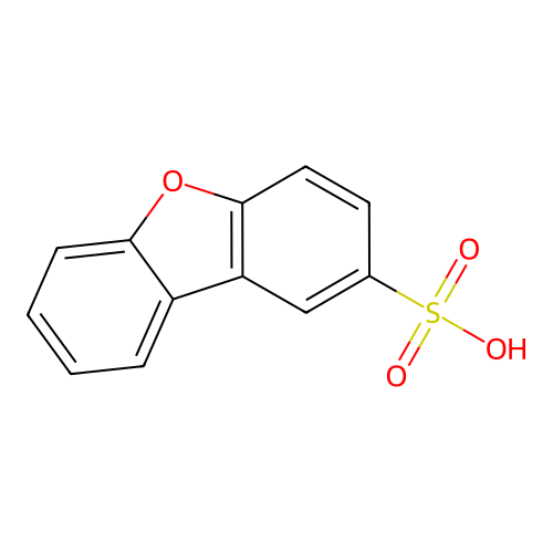 Dibenzofuran-2-sulphonic acid structure