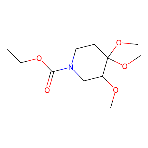 Ethyl 3,4,4-trimethoxypiperidine-1-carboxylate structure