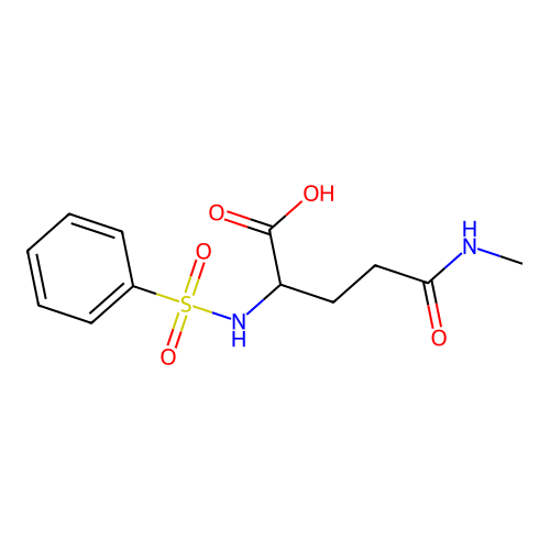2-(Benzenesulfonamido)-5-(methylamino)-5-oxopentanoic acid structure