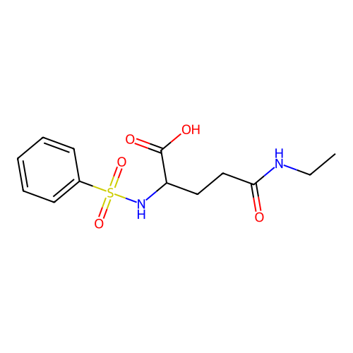2-(Benzenesulfonamido)-5-(ethylamino)-5-oxopentanoic acid structure