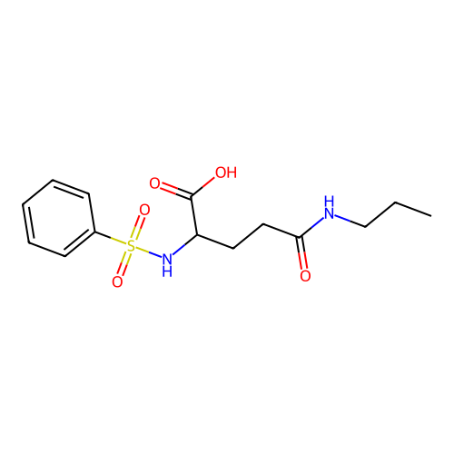 2-(Benzenesulfonamido)-5-oxo-5-(propylamino)pentanoic acid structure