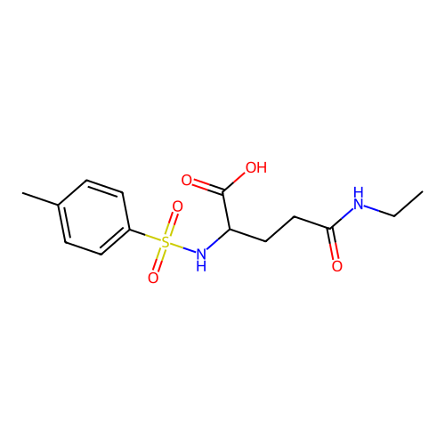 5-(Ethylamino)-2-[(4-methylphenyl)sulfonylamino]-5-oxopentanoic acid structure