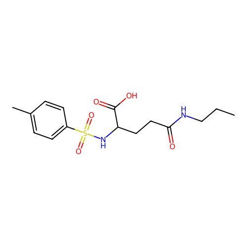 2-[(4-Methylphenyl)sulfonylamino]-5-oxo-5-(propylamino)pentanoic acid structure