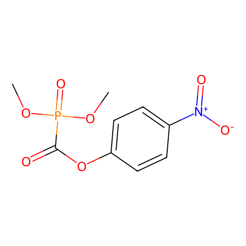 Phosphinecarboxylic acid, dimethoxy-, 4-nitrophenyl ester, oxide structure