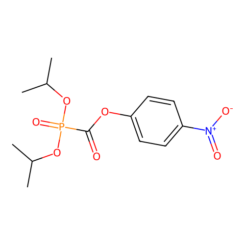 Phosphinecarboxylic acid, bis(1-methylethoxy)-, 4-nitrophenyl ester, oxide structure
